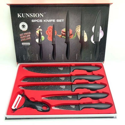 Stainless steel kitchen knife set - six-piece set ，8 different styles