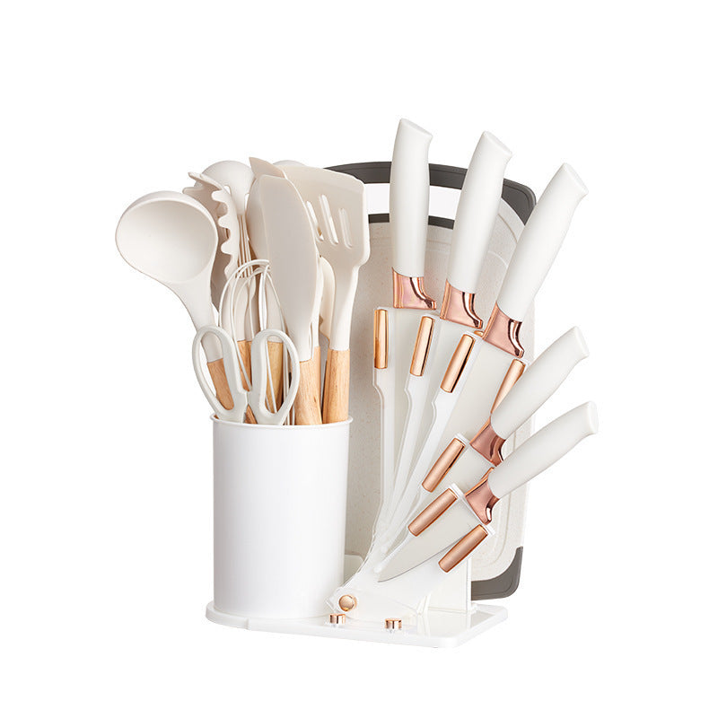 Acrylic base silicone kitchenware set - 19-piece set