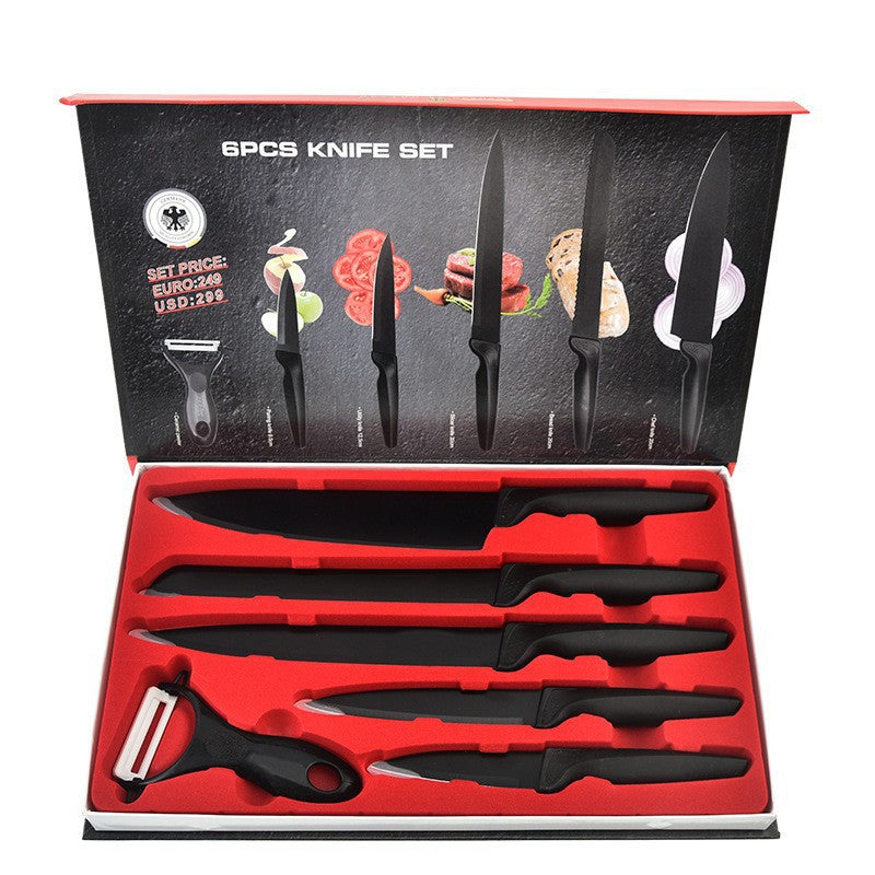 Stainless steel kitchen knife set - six-piece set ，8 different styles
