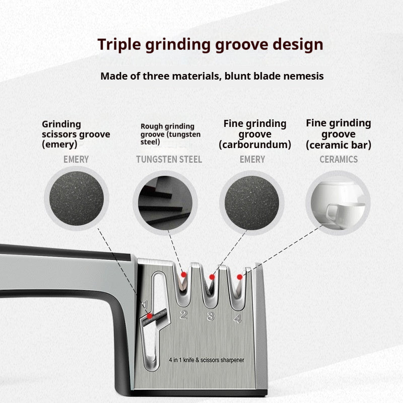 Household rapid knife sharpener, tungsten steel, diamond, ceramic