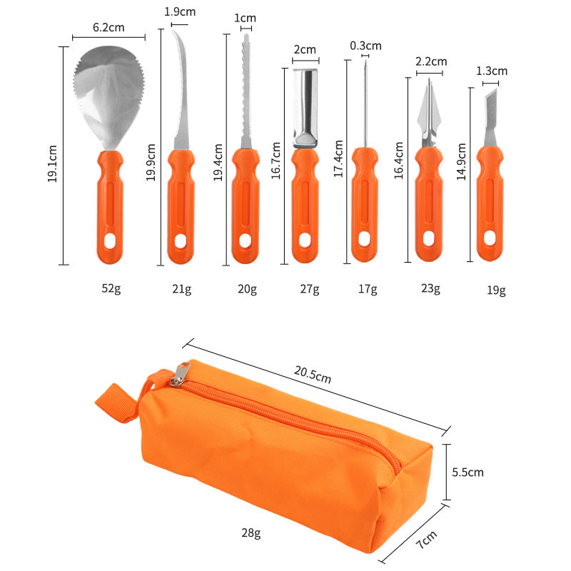 Pumpkin carving tool set