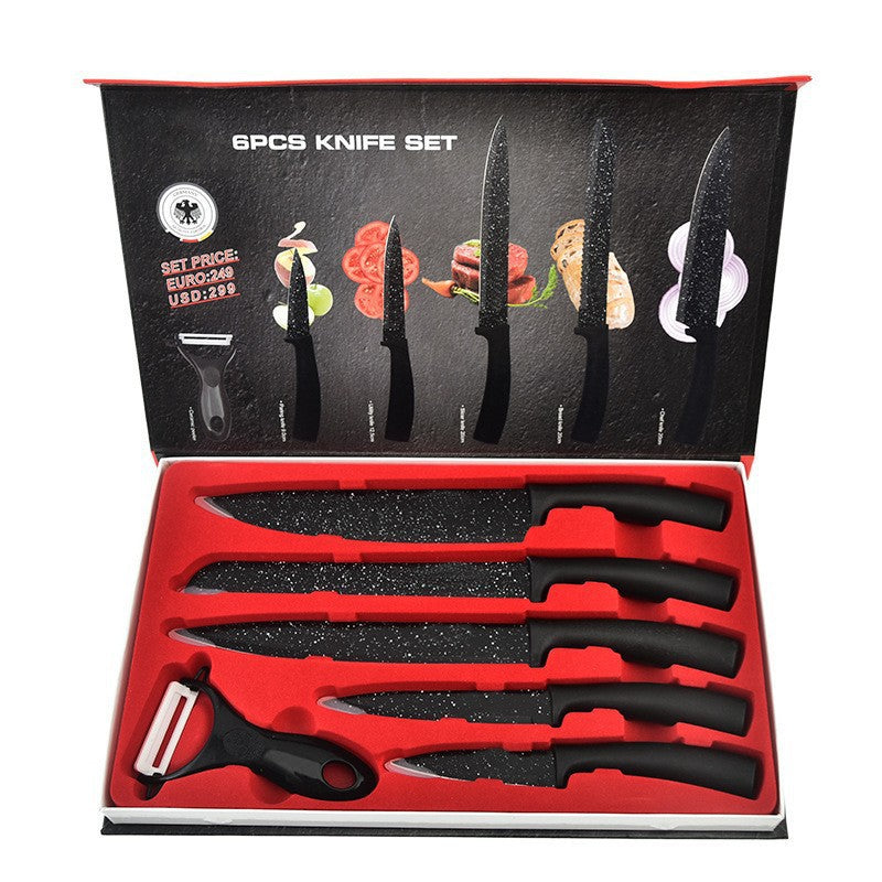 Stainless steel kitchen knife set - six-piece set ，8 different styles