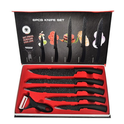 Stainless steel kitchen knife set - six-piece set ，8 different styles
