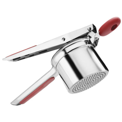 Silicone handle potato masher