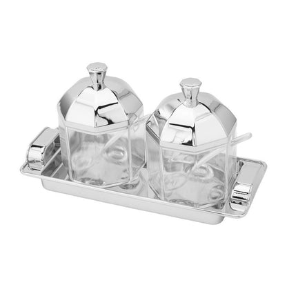 Acrylic electroplated kitchen seasoning container ，kitchen storage box