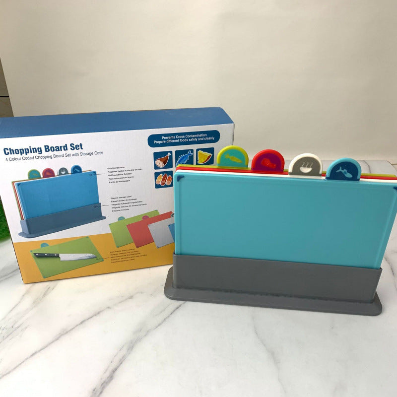 Kitchen household type cutting board / Food-grade baby complementary food plastic cutting board - PP cutting board set of four pieces