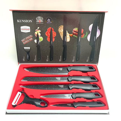 Stainless steel kitchen knife set - six-piece set ，8 different styles