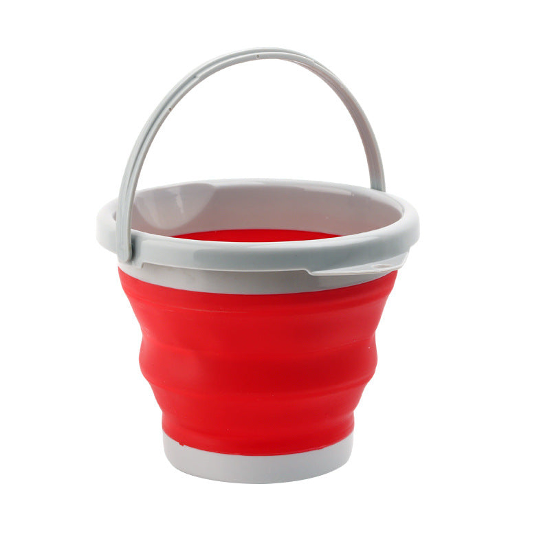 Multi-functional foldable bucket, suitable for outdoor gatherings, fishing, car washing, and household use