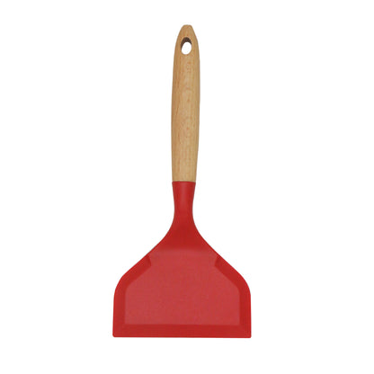 High-temperature resistant non-stick pan wooden handle silicone spatula