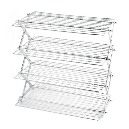 Foldable baking cooling rack, multi-level storage rack for the kitchen