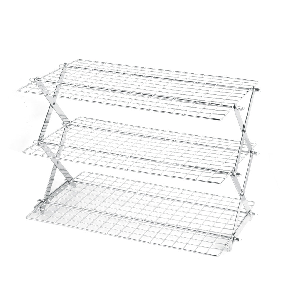 Foldable baking cooling rack, multi-level storage rack for the kitchen
