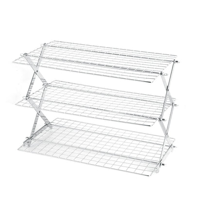 Foldable baking cooling rack, multi-level storage rack for the kitchen