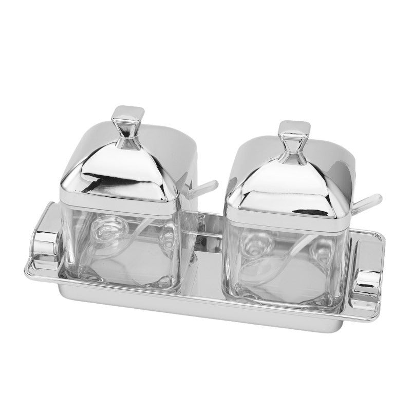 Acrylic electroplated kitchen seasoning container ，kitchen storage box