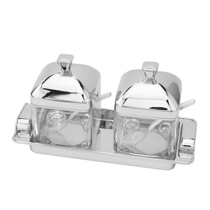 Acrylic electroplated kitchen seasoning container ，kitchen storage box