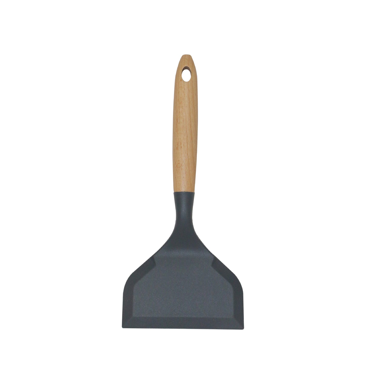 High-temperature resistant non-stick pan wooden handle silicone spatula