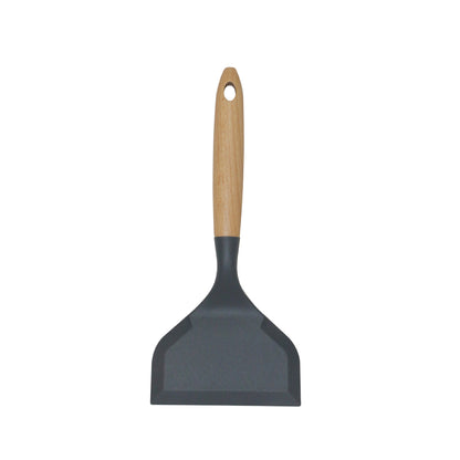 High-temperature resistant non-stick pan wooden handle silicone spatula