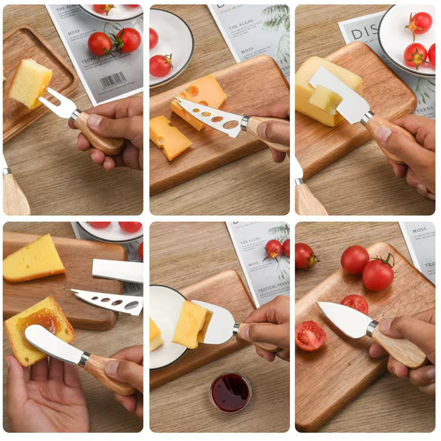 Stainless steel cheese knife set, cheese, milk and butter baking tool set