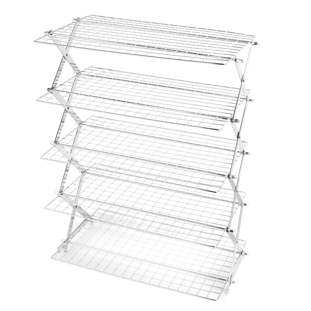 Foldable baking cooling rack, multi-level storage rack for the kitchen