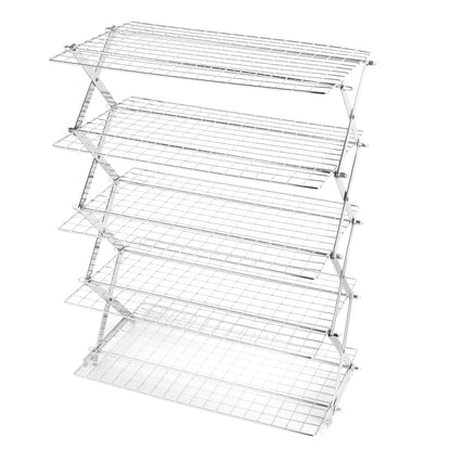 Foldable baking cooling rack, multi-level storage rack for the kitchen