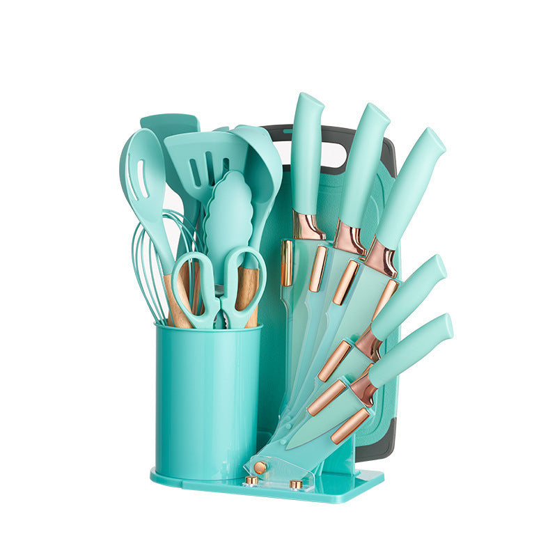 Acrylic base silicone kitchenware set - 19-piece set