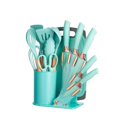 Acrylic base silicone kitchenware set - 19-piece set