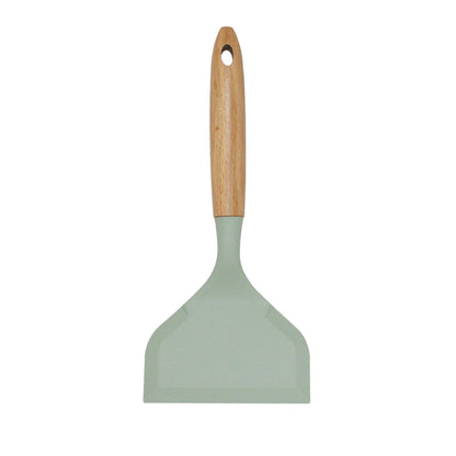 High-temperature resistant non-stick pan wooden handle silicone spatula