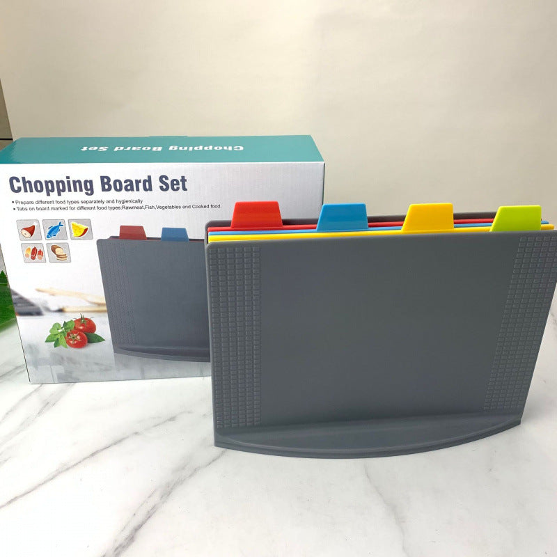 Kitchen household type cutting board / Food-grade baby complementary food plastic cutting board - PP cutting board set of four pieces