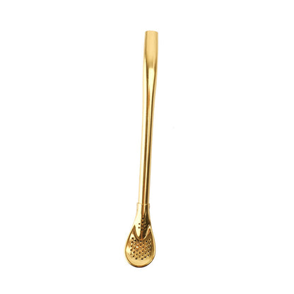Removable 304 stainless steel straw filter spoon