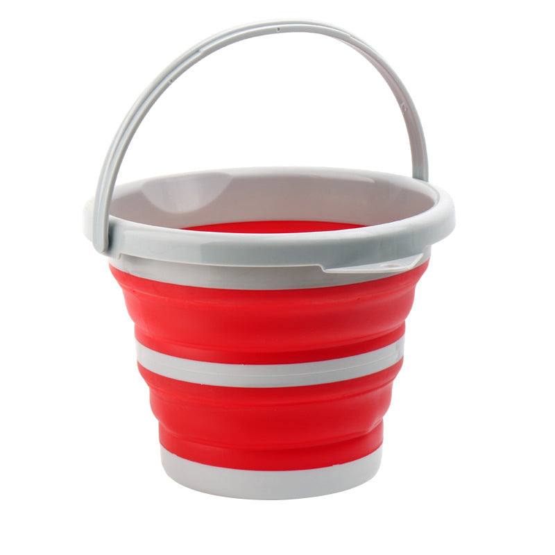 Multi-functional foldable bucket, suitable for outdoor gatherings, fishing, car washing, and household use