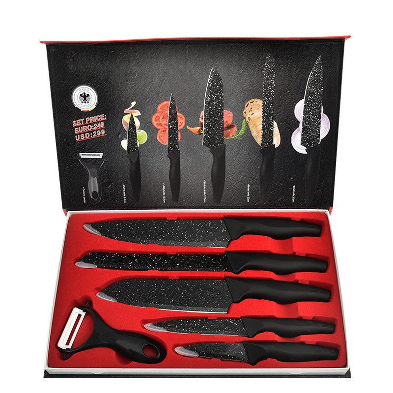 Stainless steel kitchen knife set - six-piece set ，8 different styles