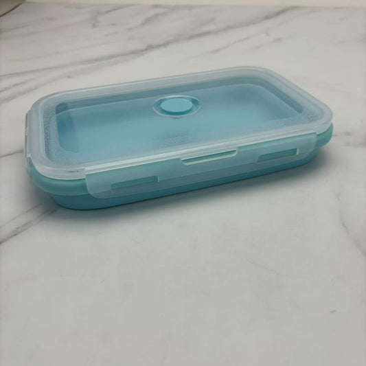 Foldable high-temperature-resistant food-grade silicone food storage container, refrigerator storage box, convenient outdoor packing box